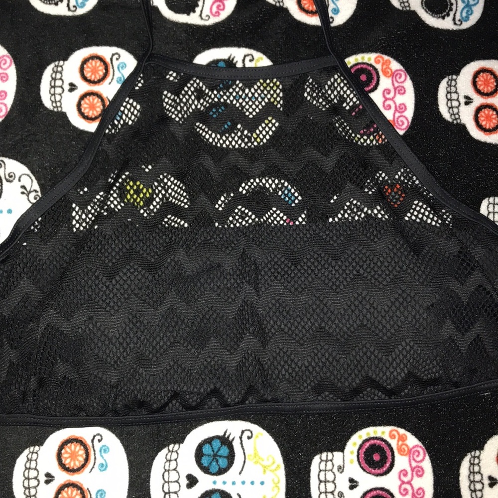 Black halter top swim & bottom suit NWOT size XL